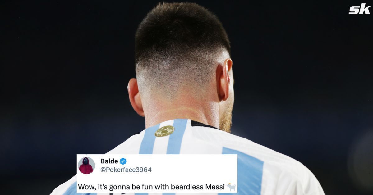 Lionel Messi is once again spotting a beardless look