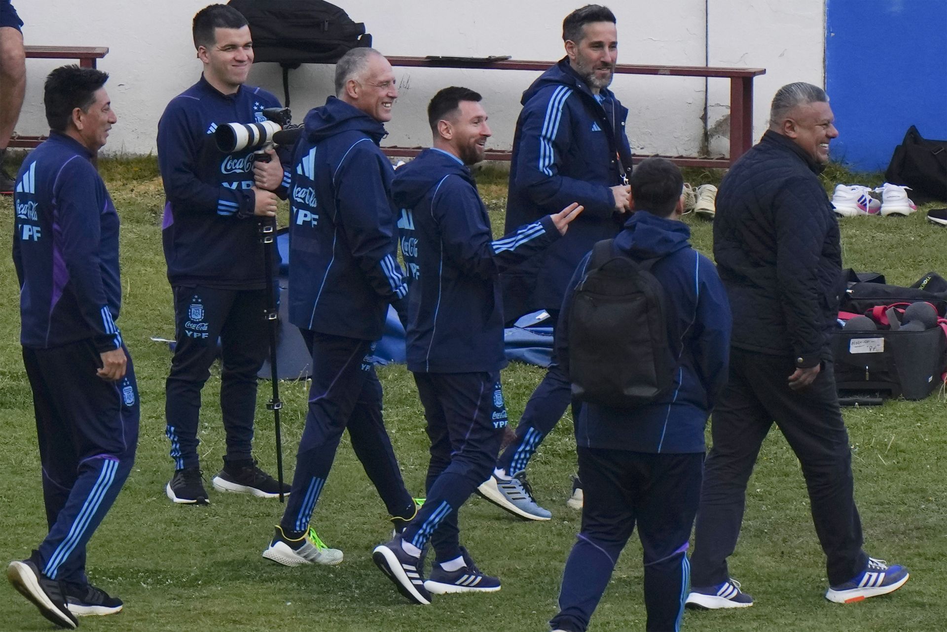 Argentina squad in trining ahead of Bolivia clash