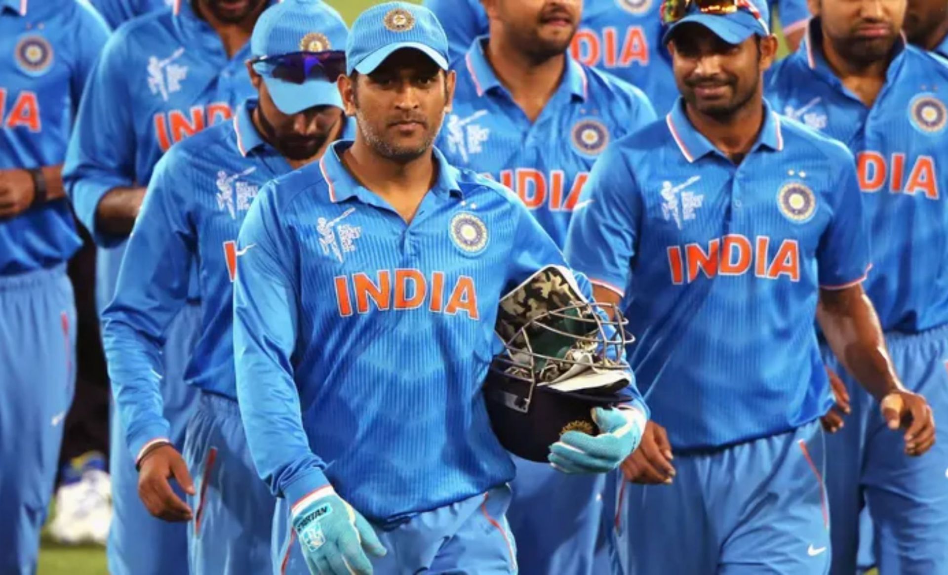 Indian cricket team at the 2015 World Cup.