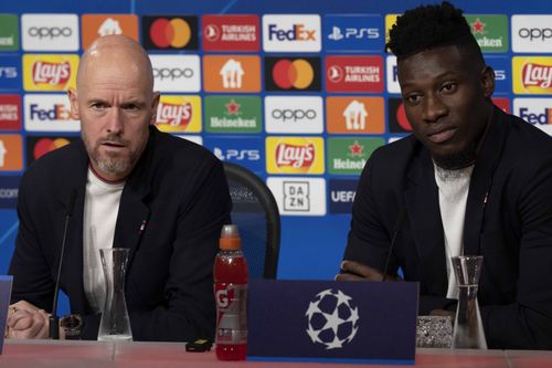 Erik ten Hag (left) and Andre Onana