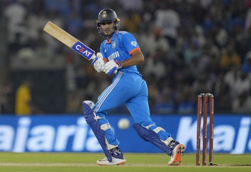 Shubman Gill during the first ODI against Australia in Mohali. (Pic: AP)