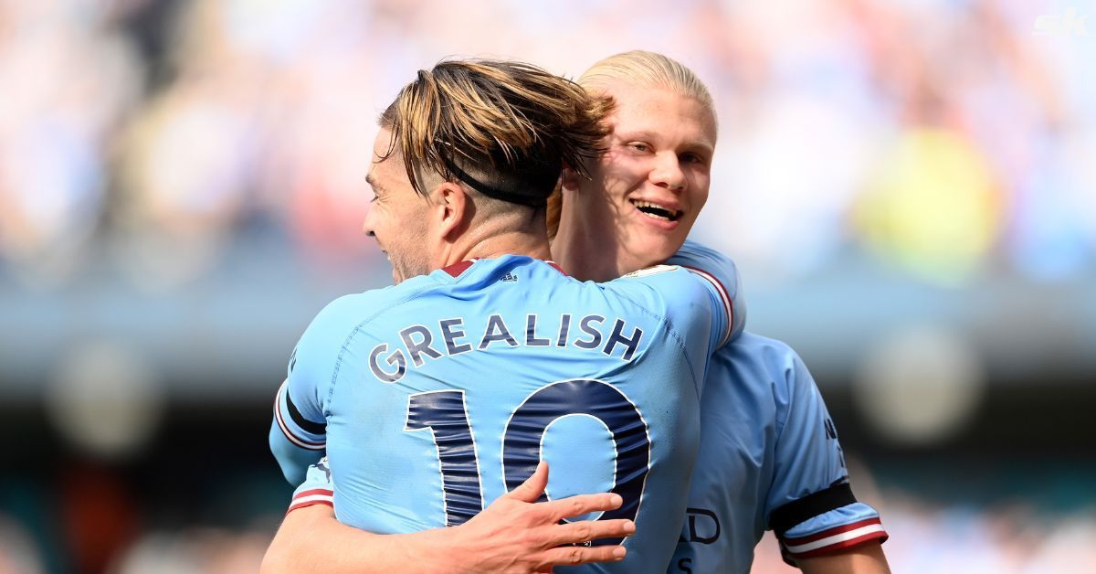 Erling Haaland and Jack Grealish are Manchester City teammates.