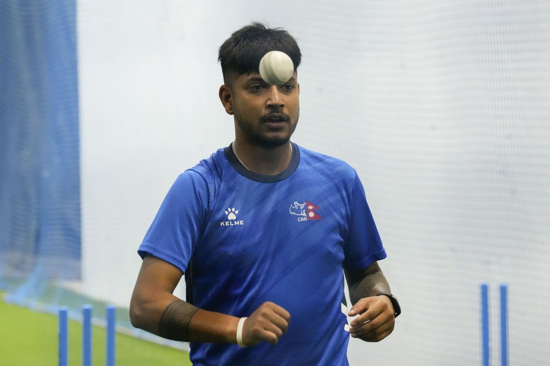 Sandeep Lamichhane in training