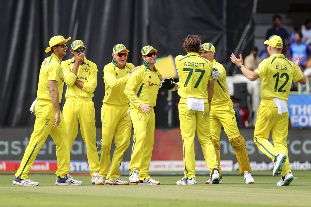 Sean Abbott celebrates a wicket. (Image Credits: Twitter)