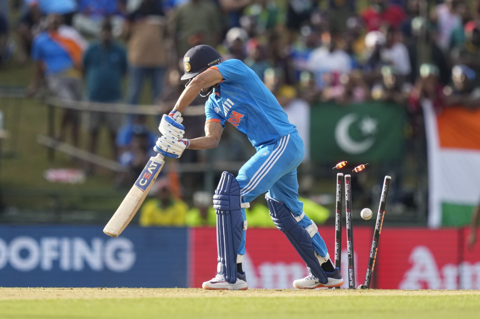 Shubman Gill looked out of sorts against Pakistan. [P/C: AP]