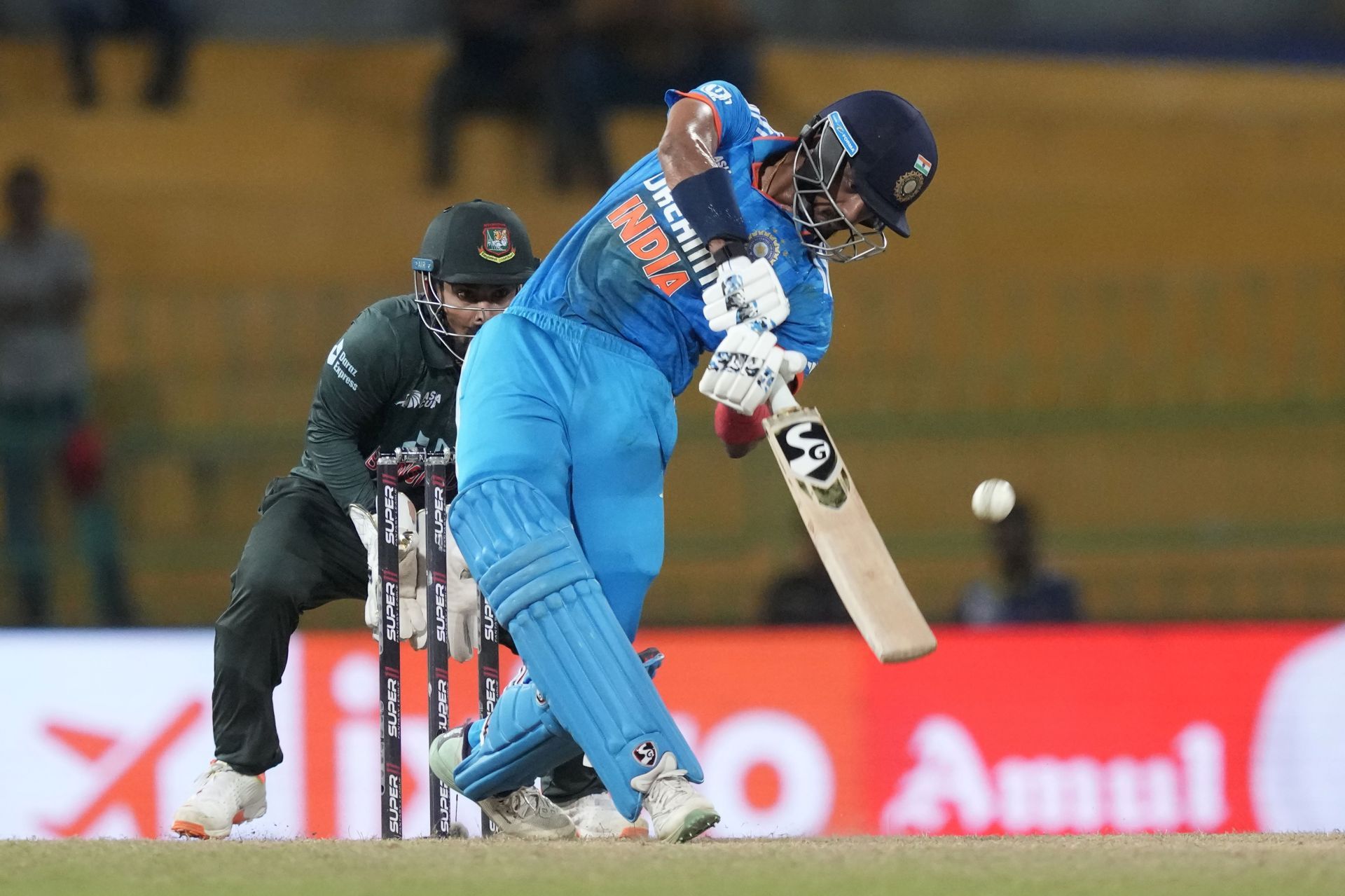 Axar Patel played another valuable hand lower down the order