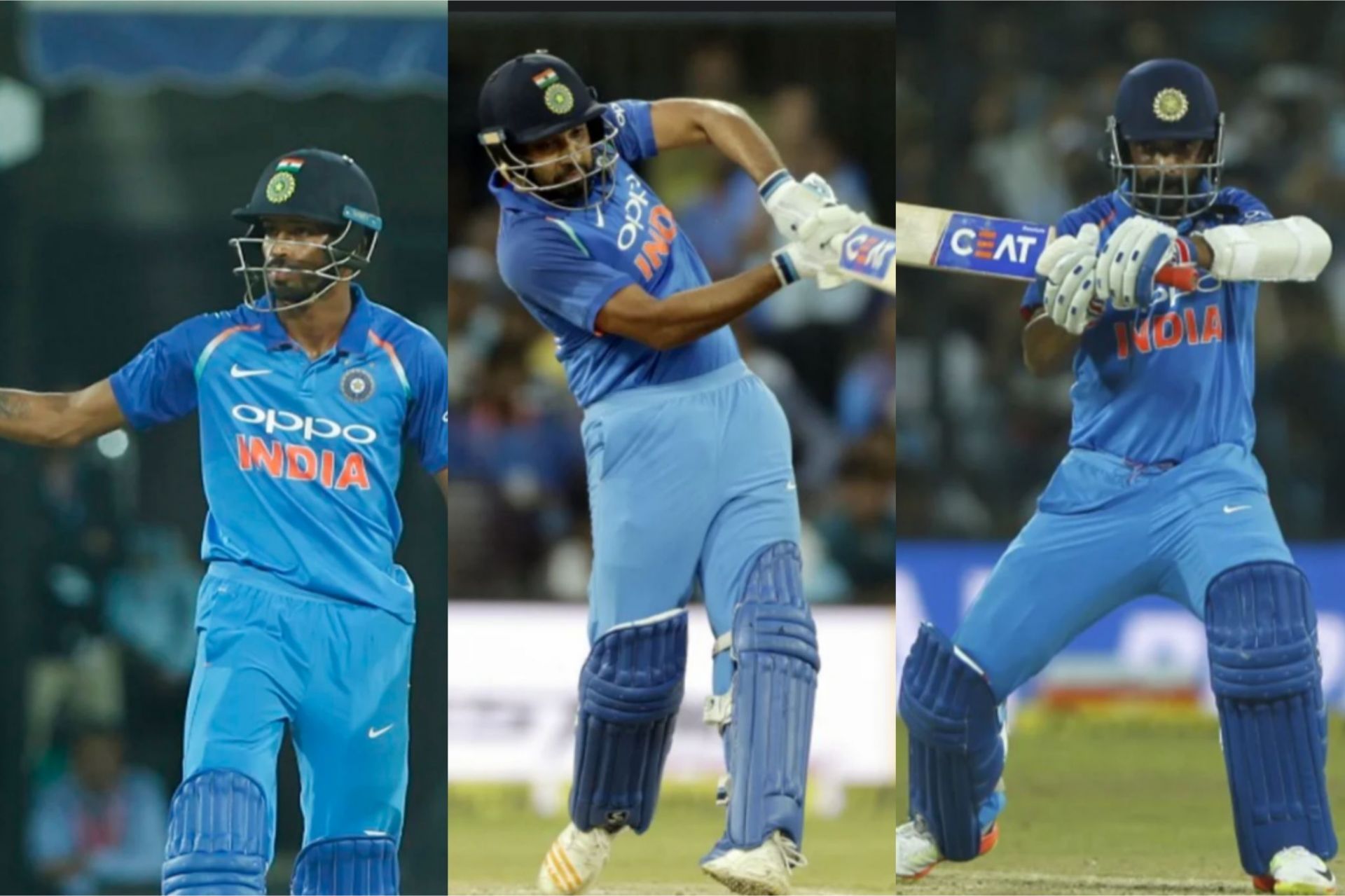 All three of Rohit Sharma, Hardik Pandya and Ajinkya Rahane scored fifties in Indore vs Aus in 2017 [Getty Images]