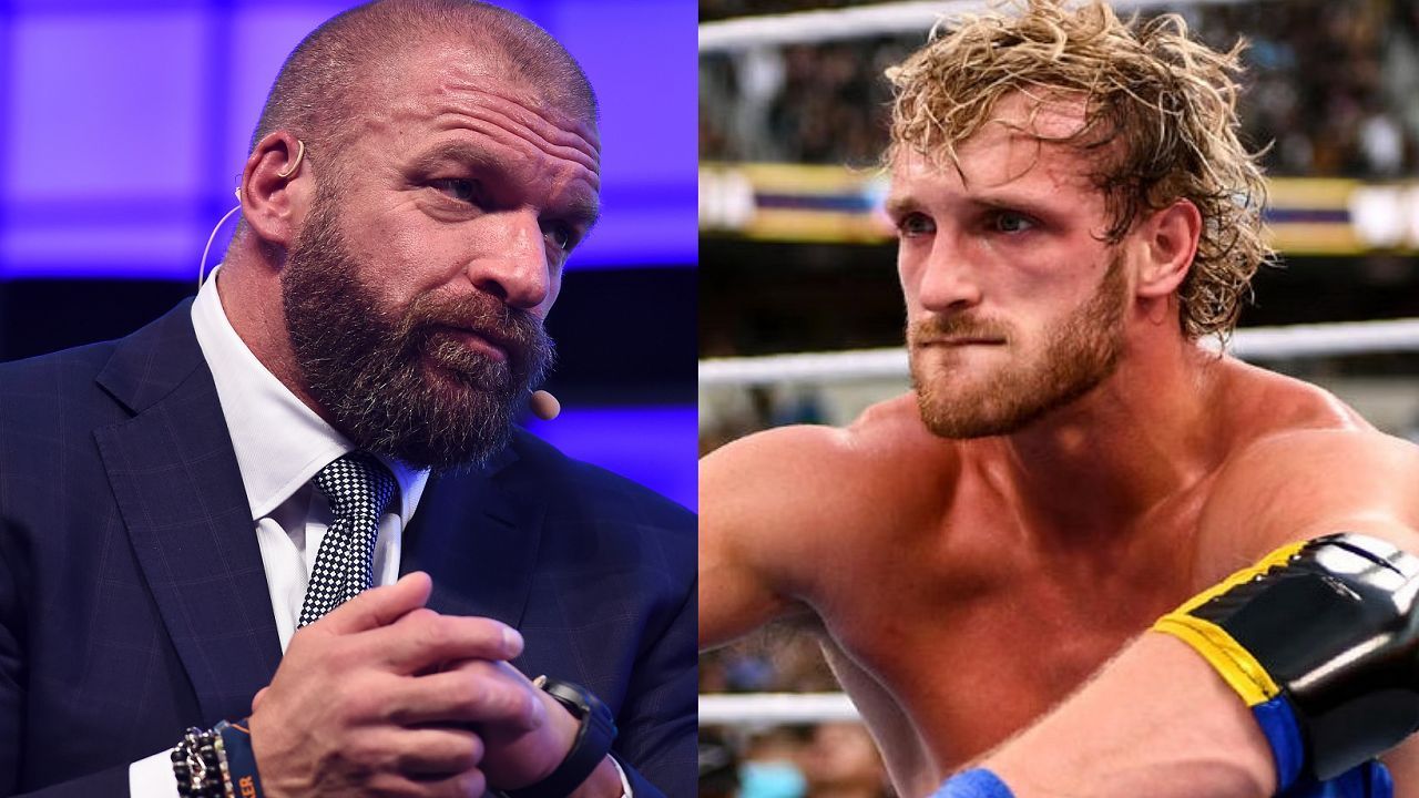 Triple H (left); Logan Paul (right)