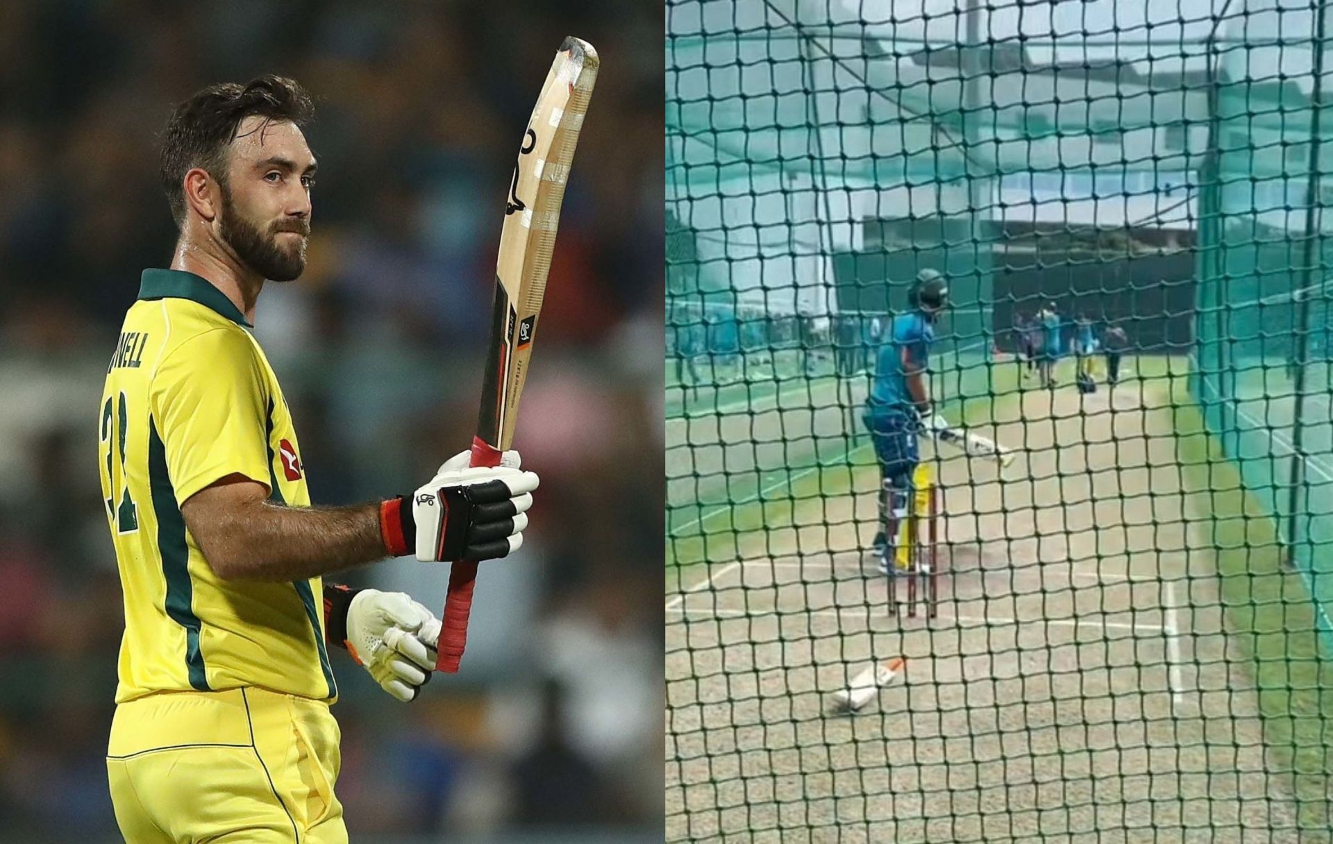 Glenn Maxwell practicing intensely ahead of 3rd ODI vs India. 