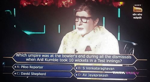 KBC's cricket-related question.