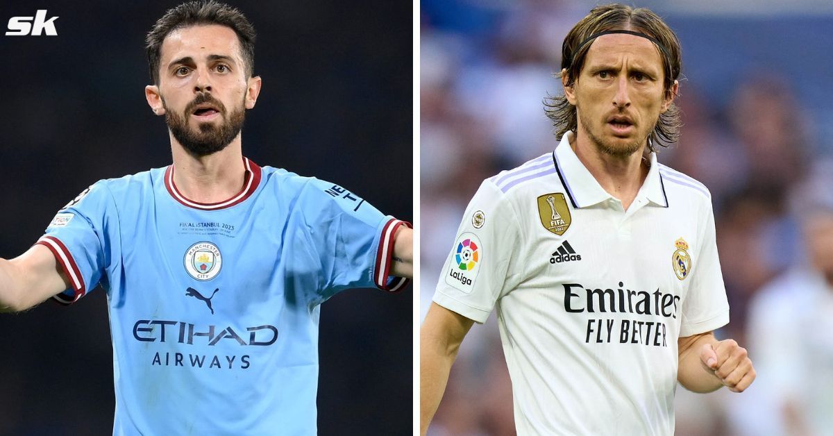 Bernardo Silva (left) and Luka Modric (right)