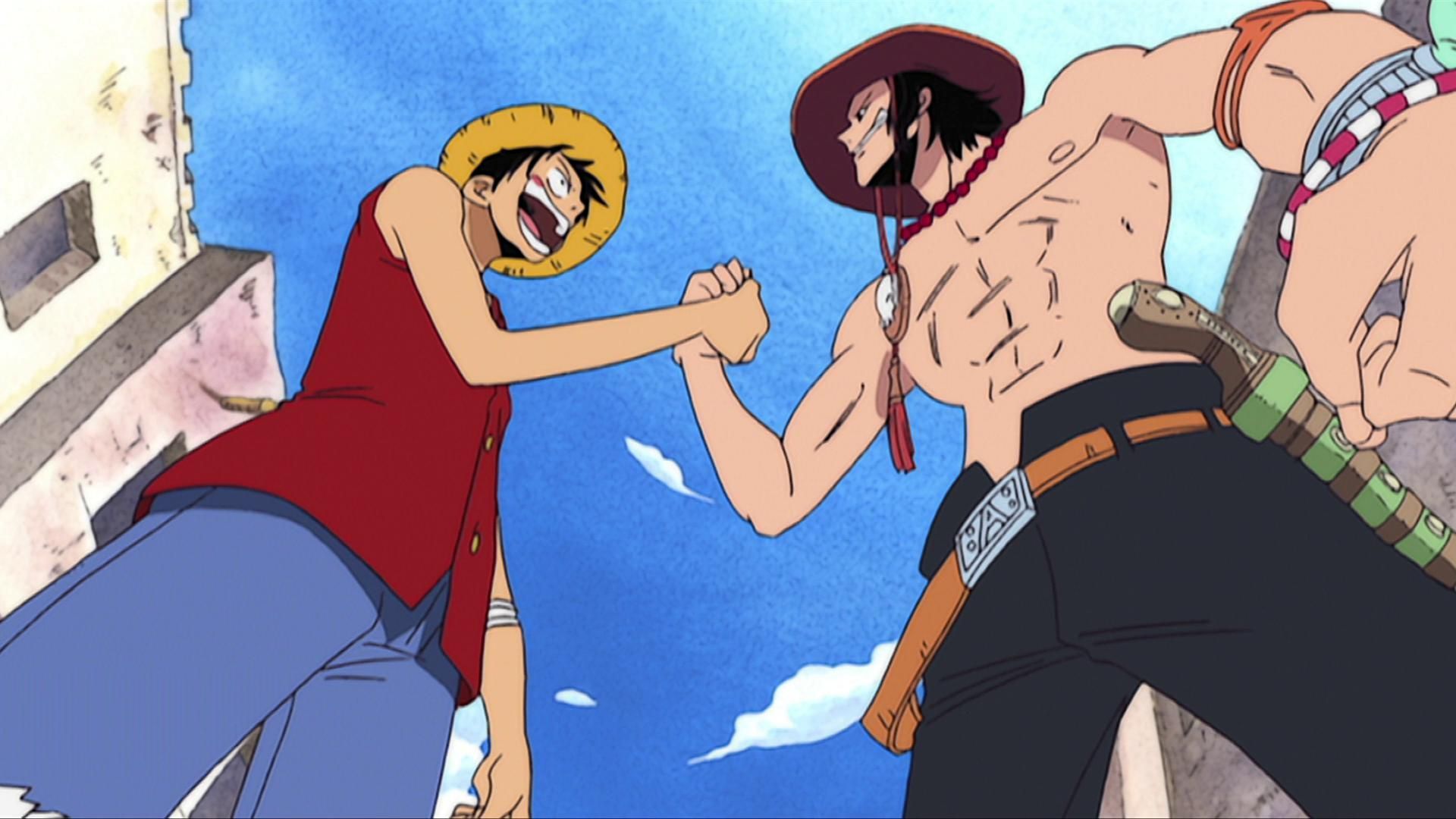 Luffy and Ace in Arabasta (Image via Toei Animation, One Piece)