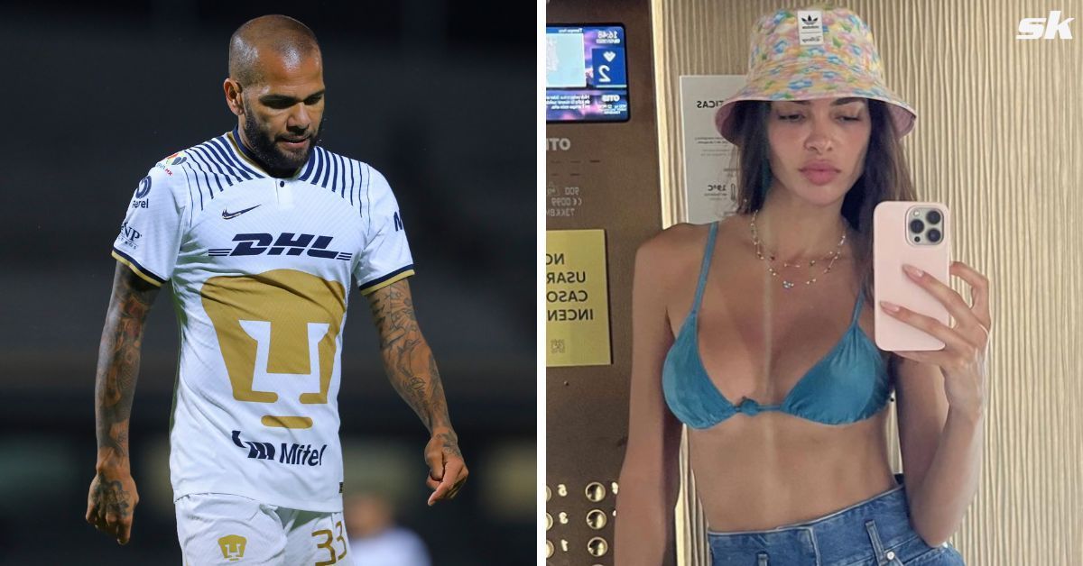 Dani Alves (left) and his ex-partner Joana Sanz