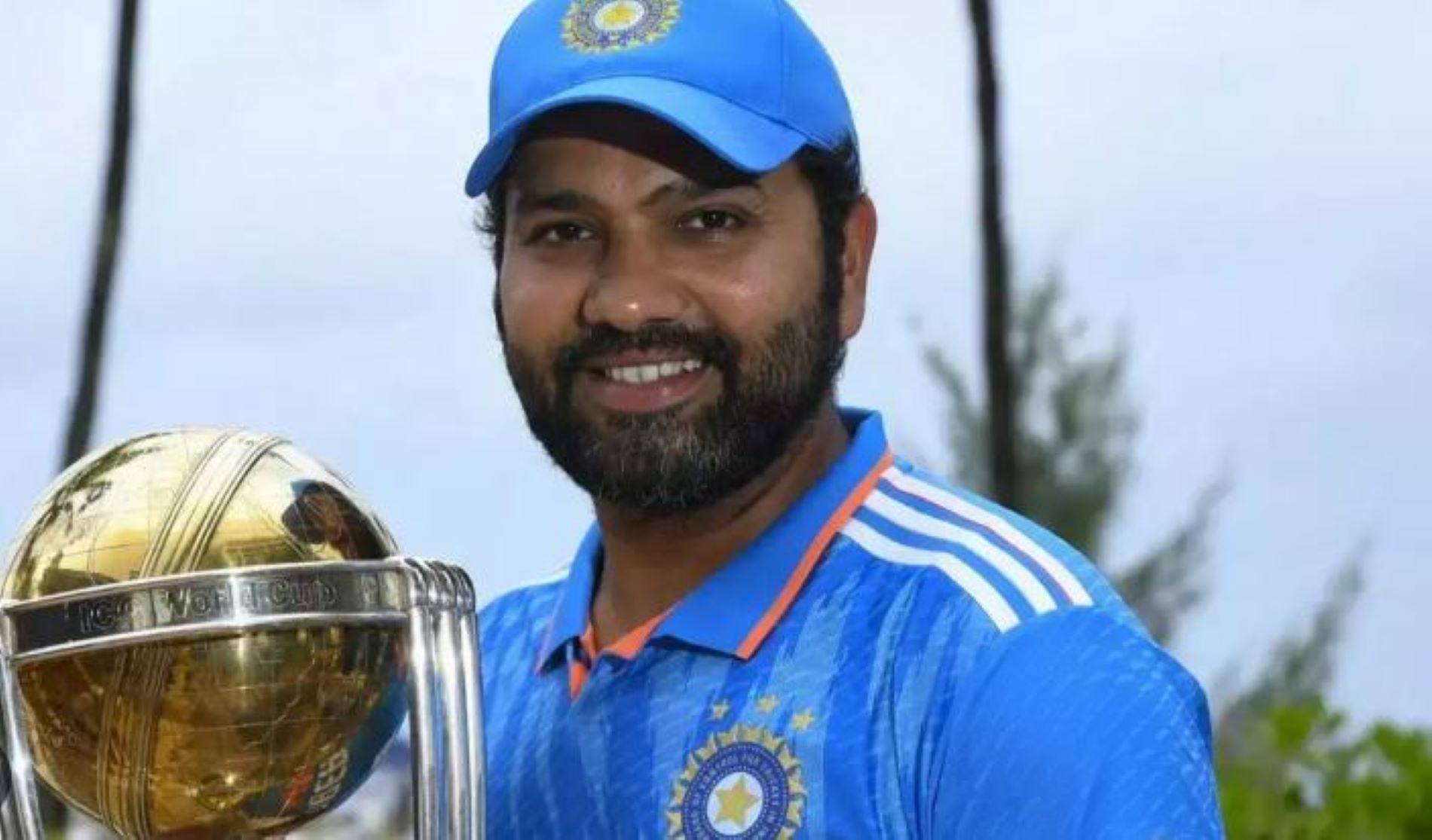 Rohit Sharma will hope to hold the trophy at the end of the 2023 World Cup.