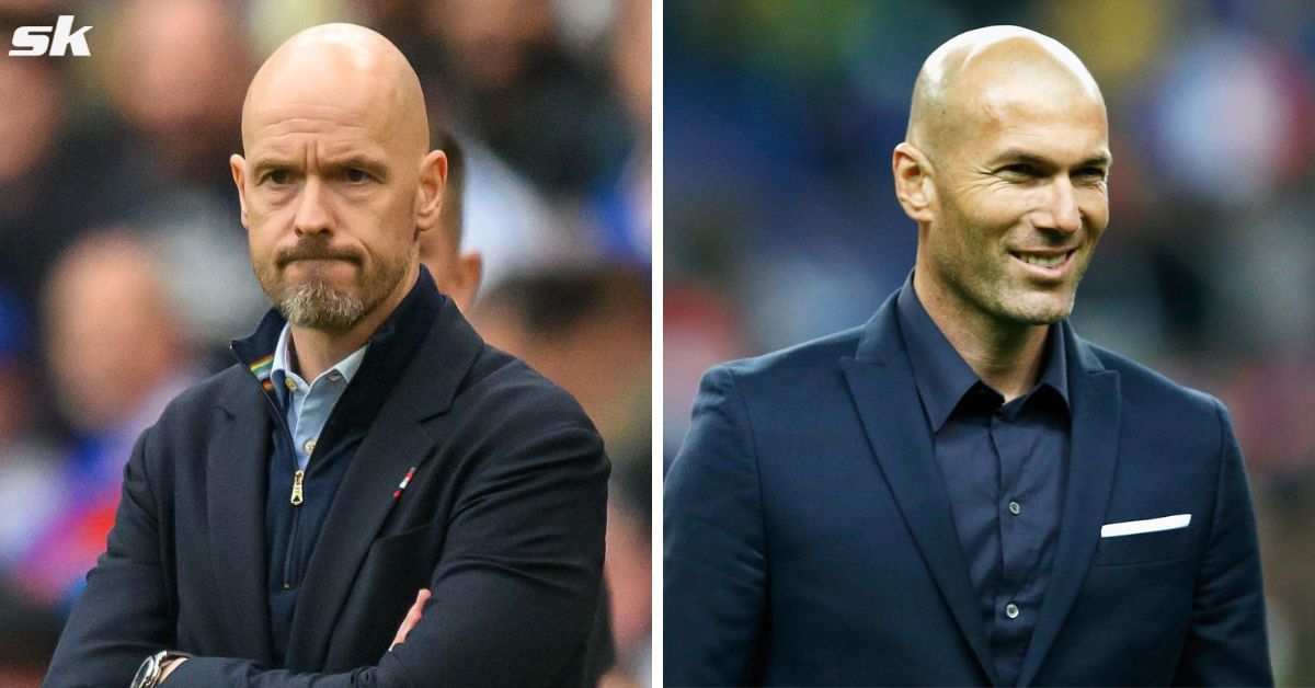 Erik ten Hag (left) and Zinedine Zidane (right)