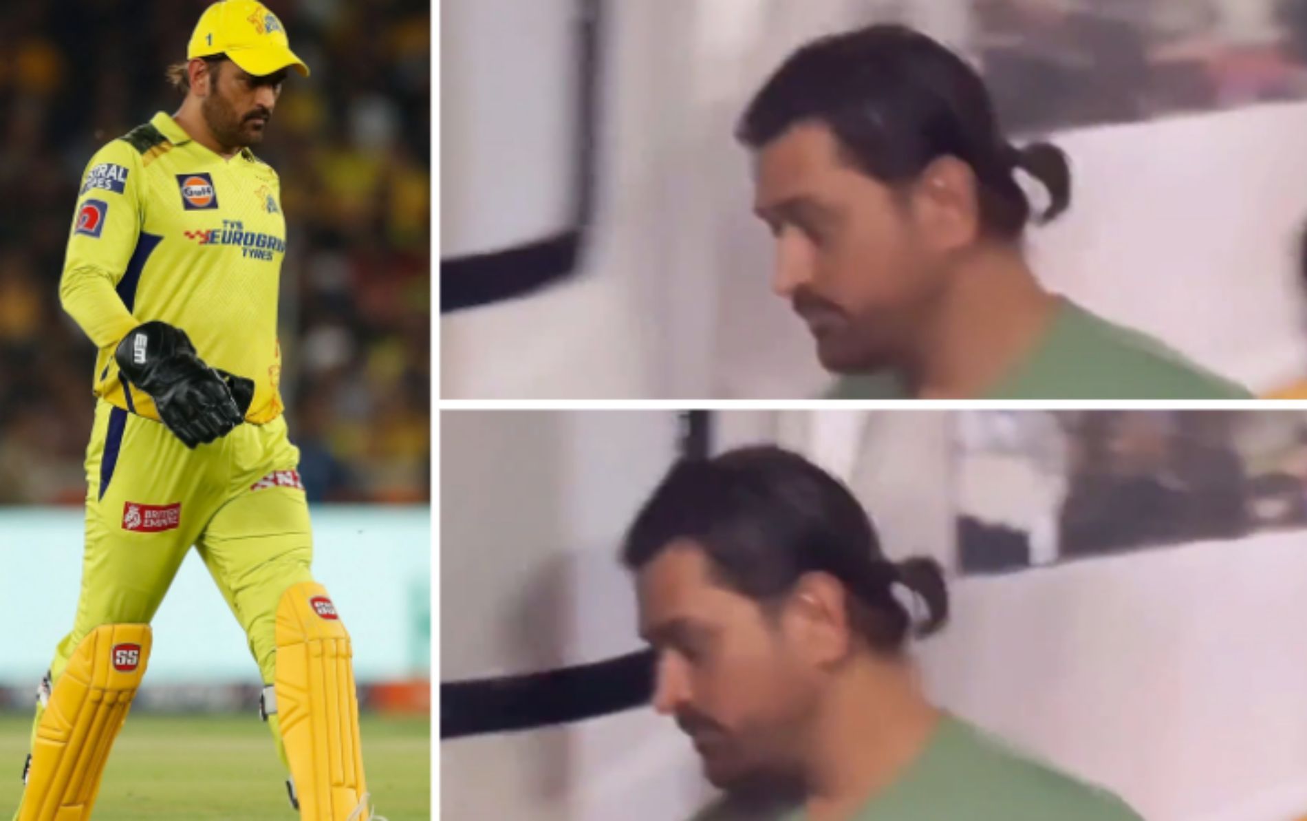 MS Dhoni, ponytail look