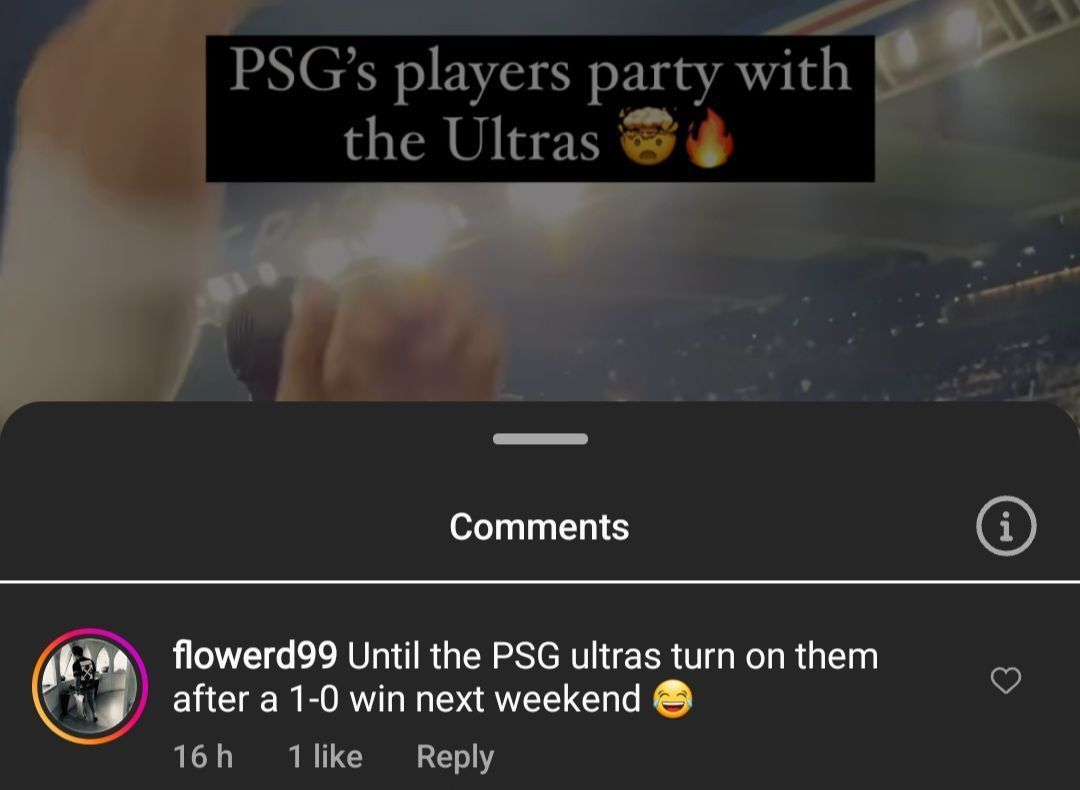 Fans comment on the Ultras