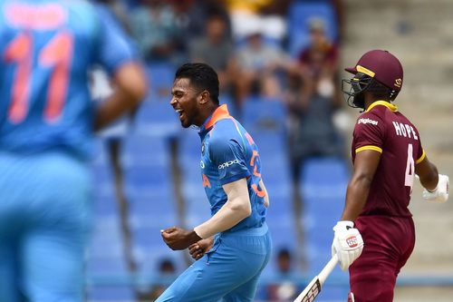 Hardik Pandya made an impact with the ball