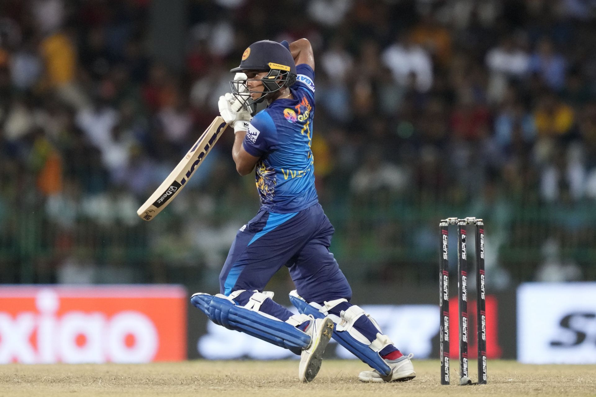 Dunith Wellalage played a fighting knock during Sri Lanka&#039;s chase. [P/C: AP]