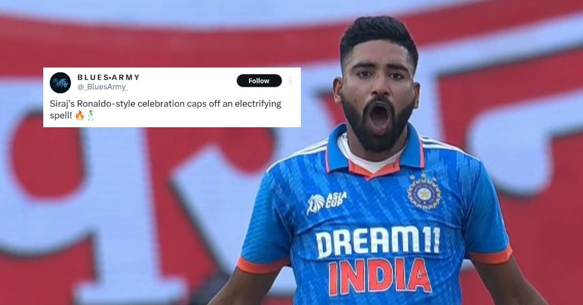 Mohammed Siraj pulled off the Cristiano Ronaldo celebration. 