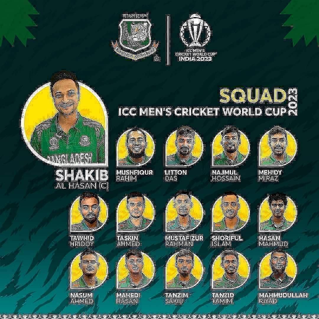 Bangladesh Cricket World Cup Squad