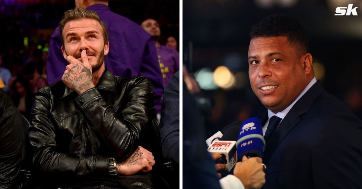 David Beckham and Ronaldo Nazario (via Getty Images)