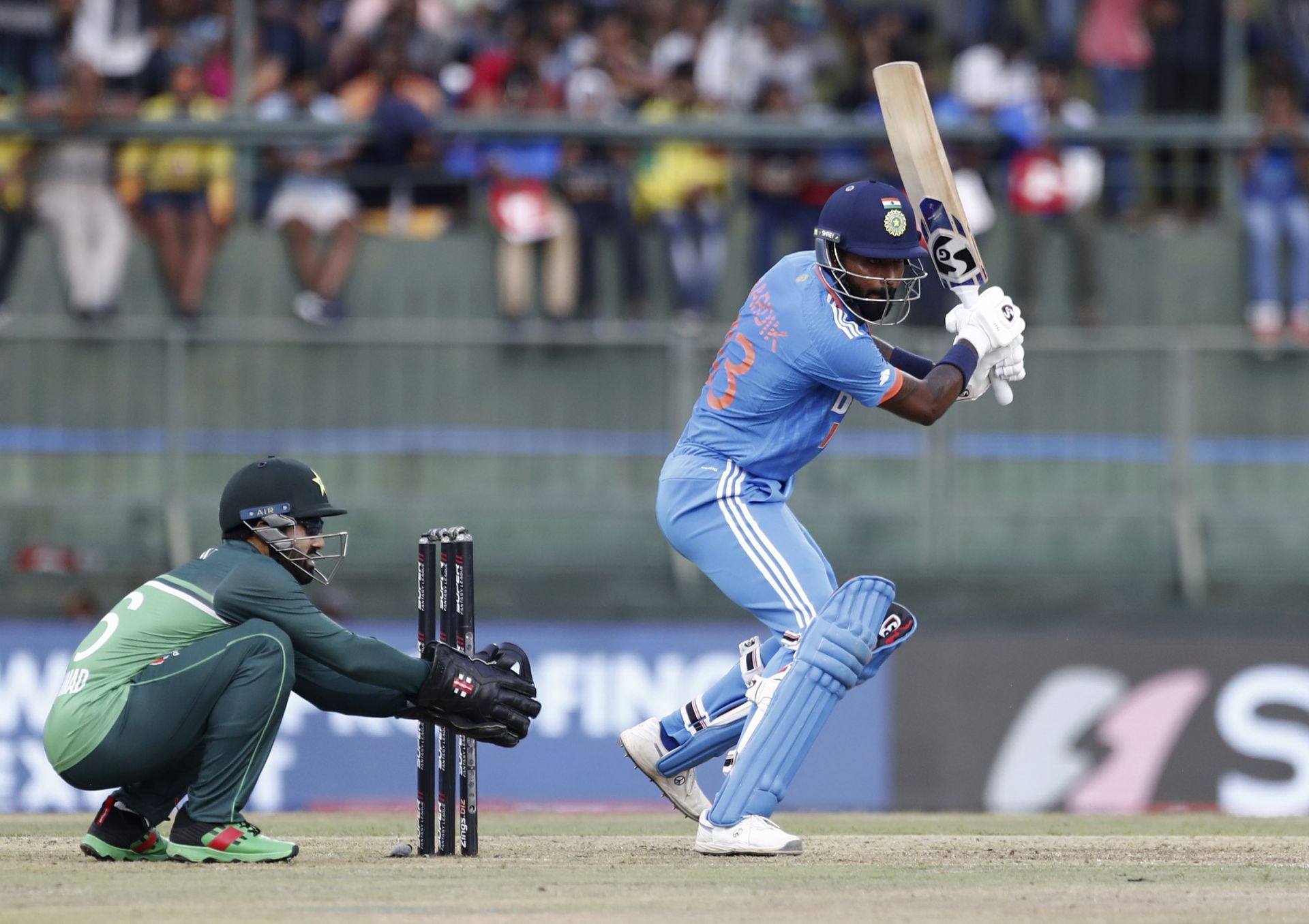 Hardik Pandya struck seven fours and a six during his innings. [P/C: AP]