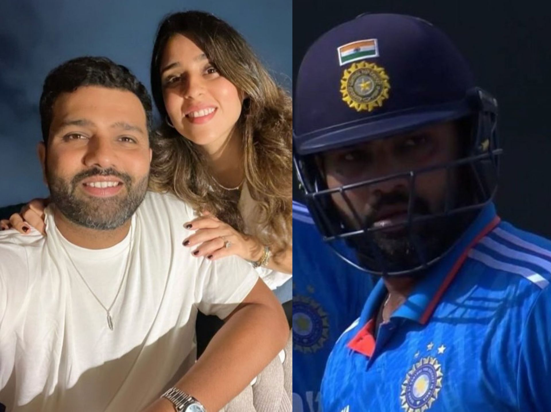 Rohit Sharma and his wife Ritika Sajdeh (PC: Instagram)