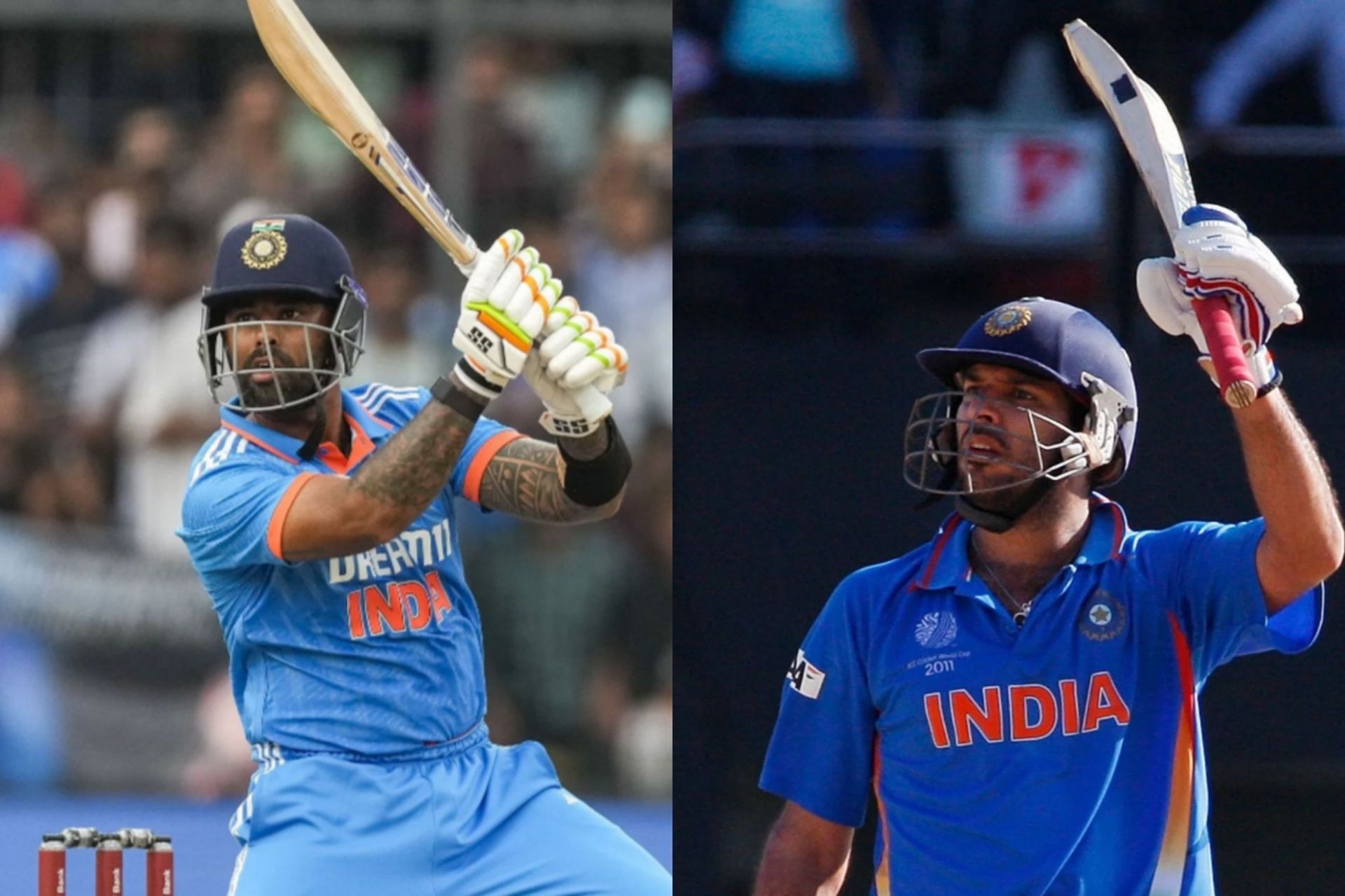 Suryakumar Yadav and Yuvraj Singh have been two of the best six-hitters for India [Getty Images]