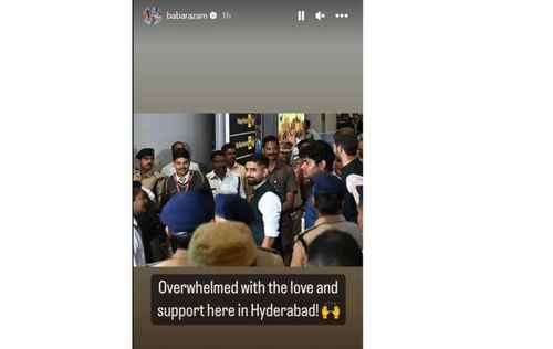 Screenshot of Babar Azam's Instagram story.