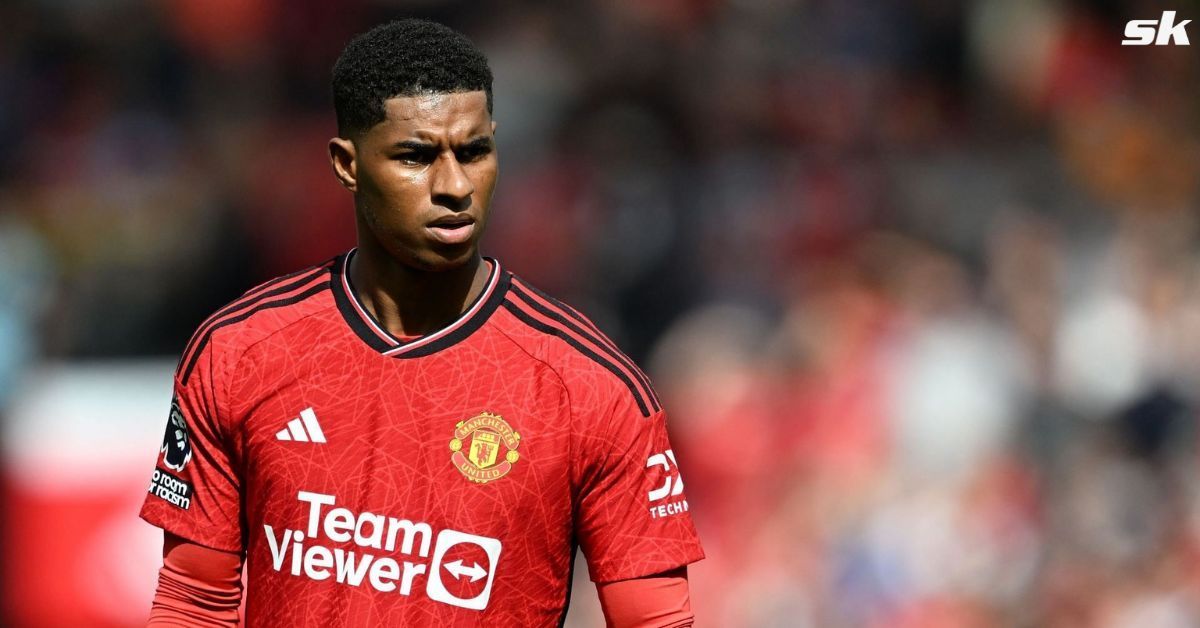 Marcus Rashford reacts to EA FC 24 rating