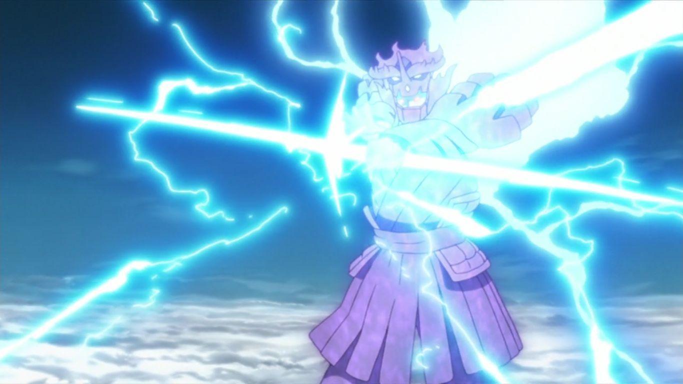 Sasuke using Indra&#039;s Arrow in the &#039;Naruto Shippuden&#039; anime (Image via Studio Pierrot)