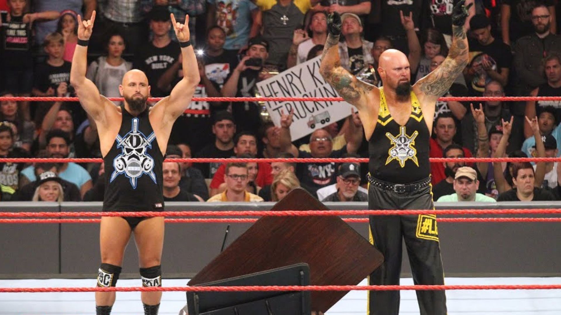 The Dudley Boyz farewell was spoiled by Karl Anderson and Luke Gallows