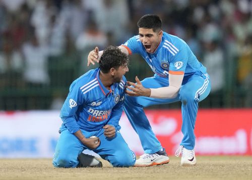 Kuldeep Yadav registered figures of 5/25 in eight overs. [P/C: AP]