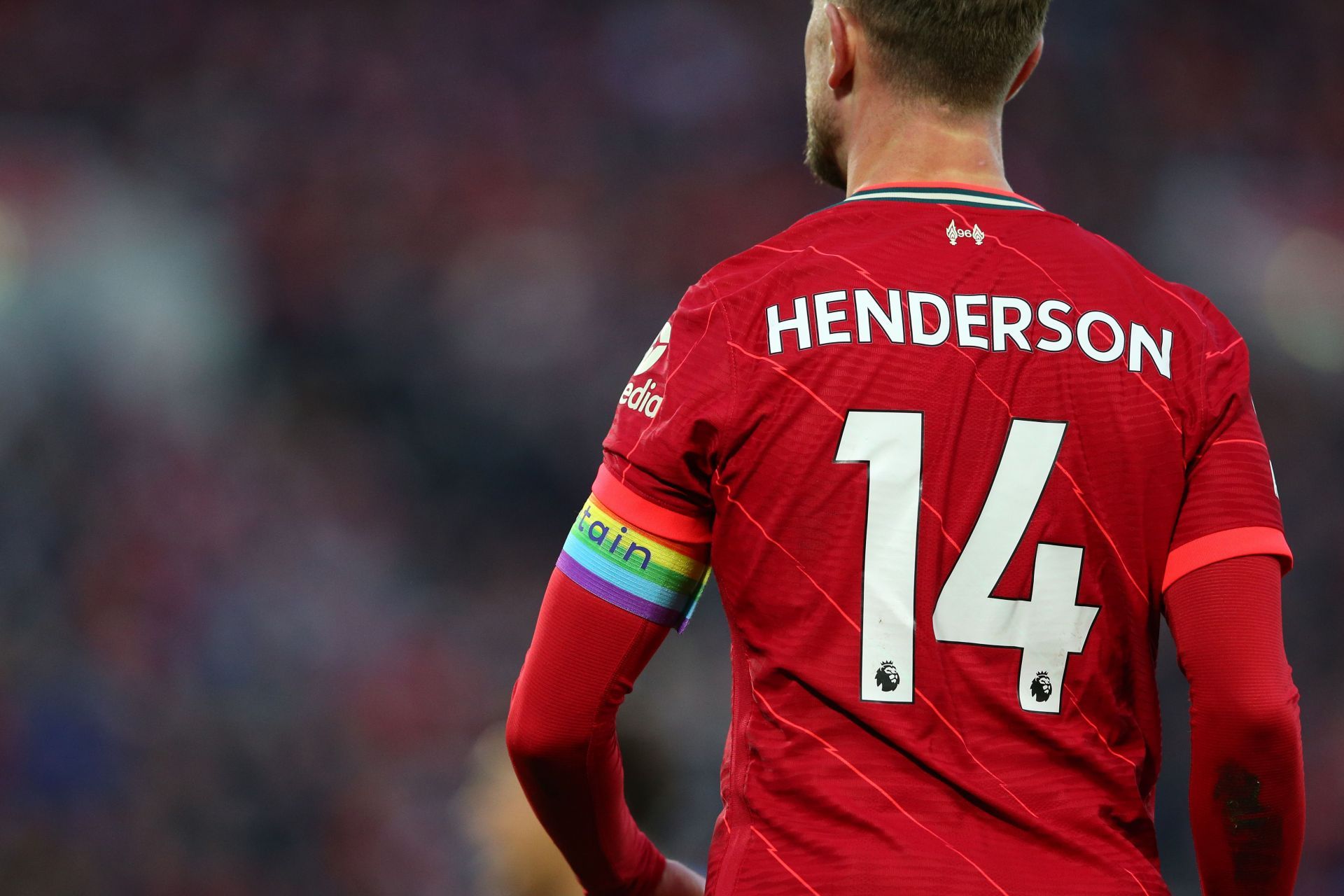 Jordan Henderson wore a rainbow captain&#039;s armband in support of the LGBT community.