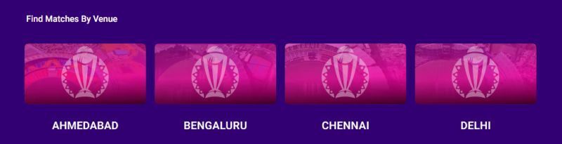 Fans can book tickets by choosing venue of their choice. (Pic: cricketworldcup.com)