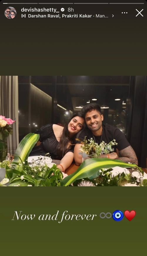 Screenshot of Devisha Shetty's Instagram story.