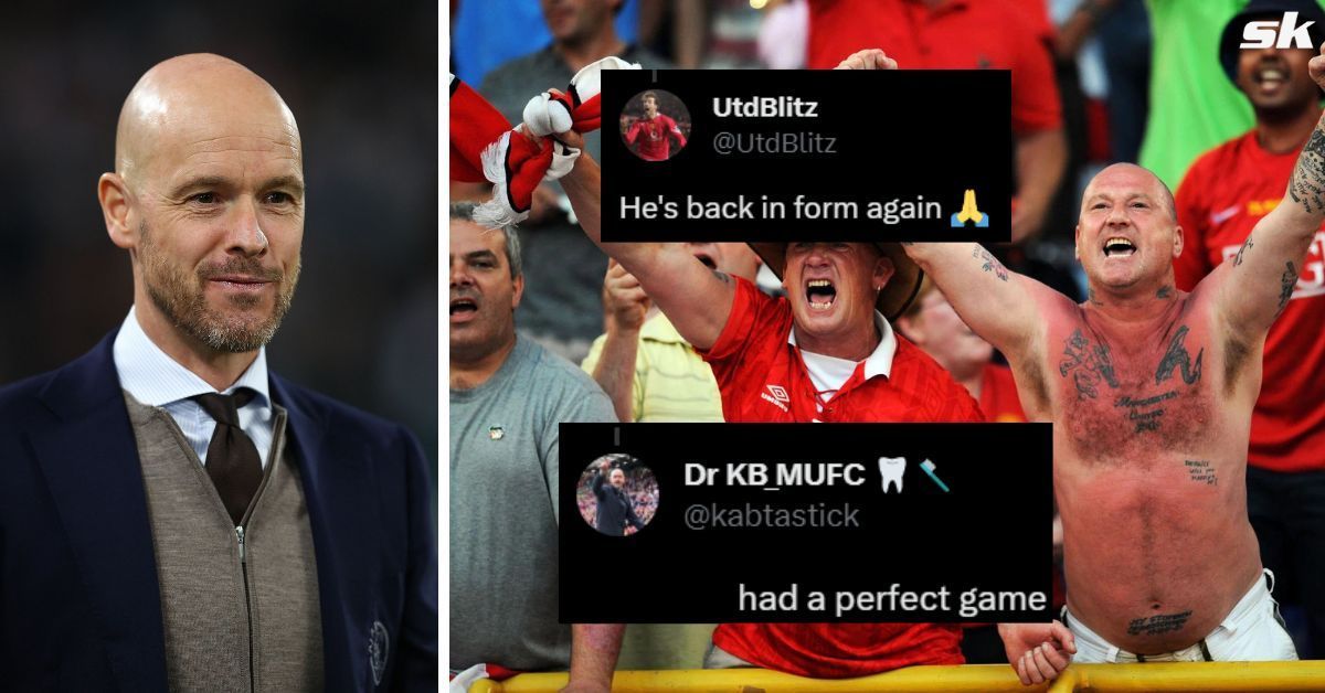 Manchester United manager Erik ten Hag (left)