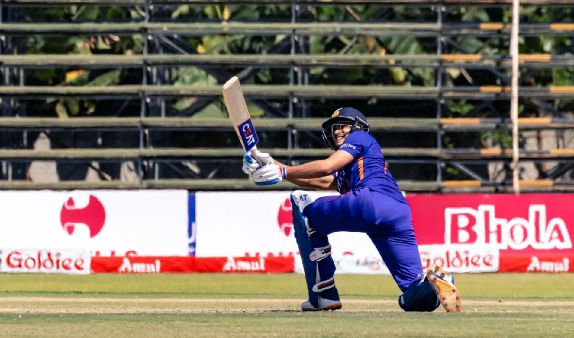 Gill scored his maiden international century at No.3.