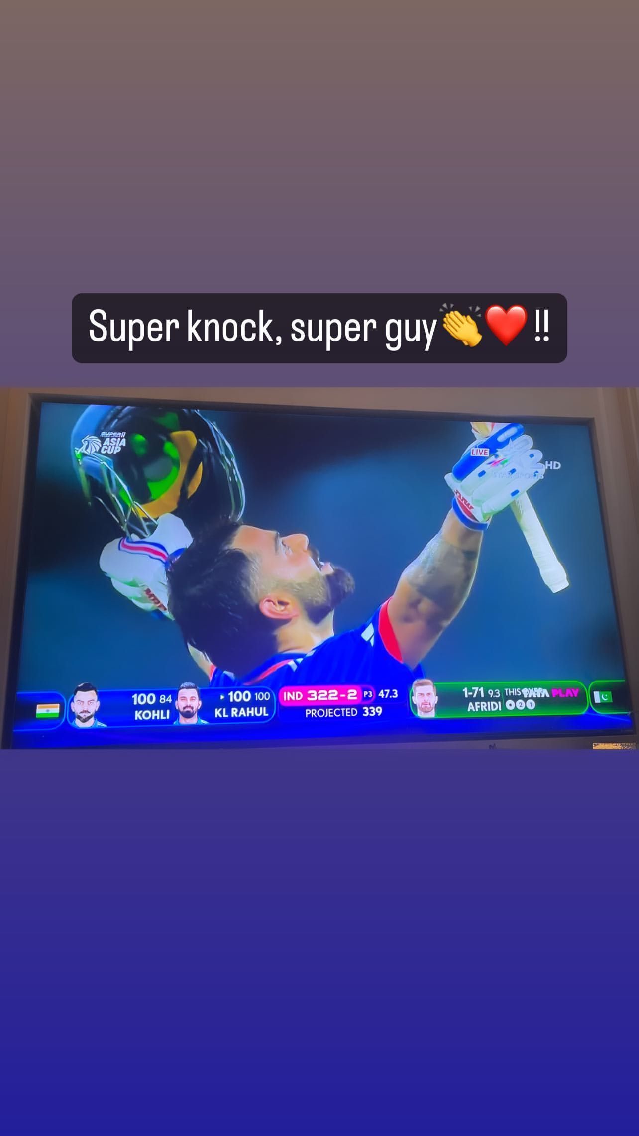 Anushka Sharma&#039;s message for Virat Kohli (Credits: Instagram/Anushka Sharma)