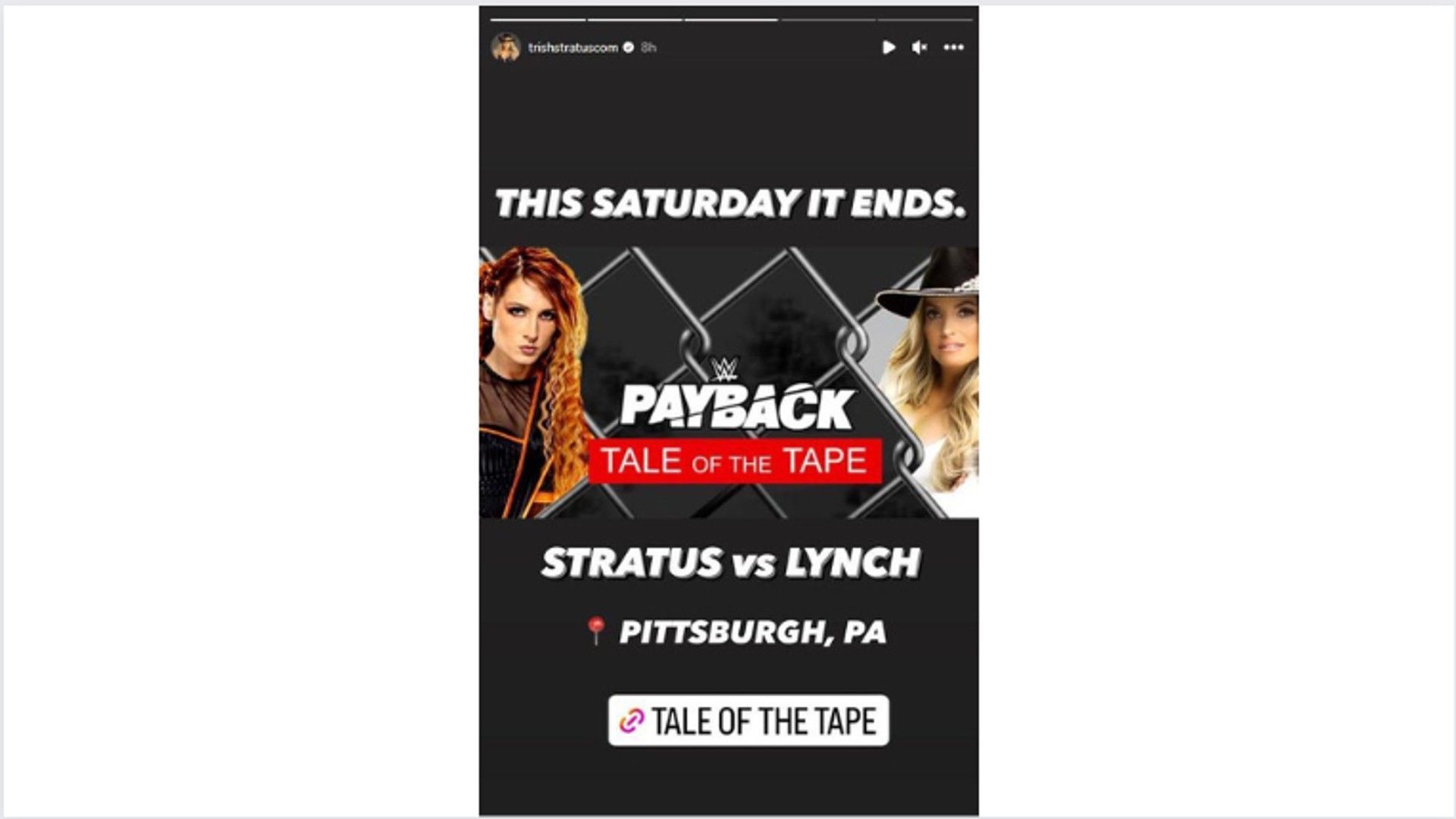 Screenshot of Trish&#039;s Instagram story