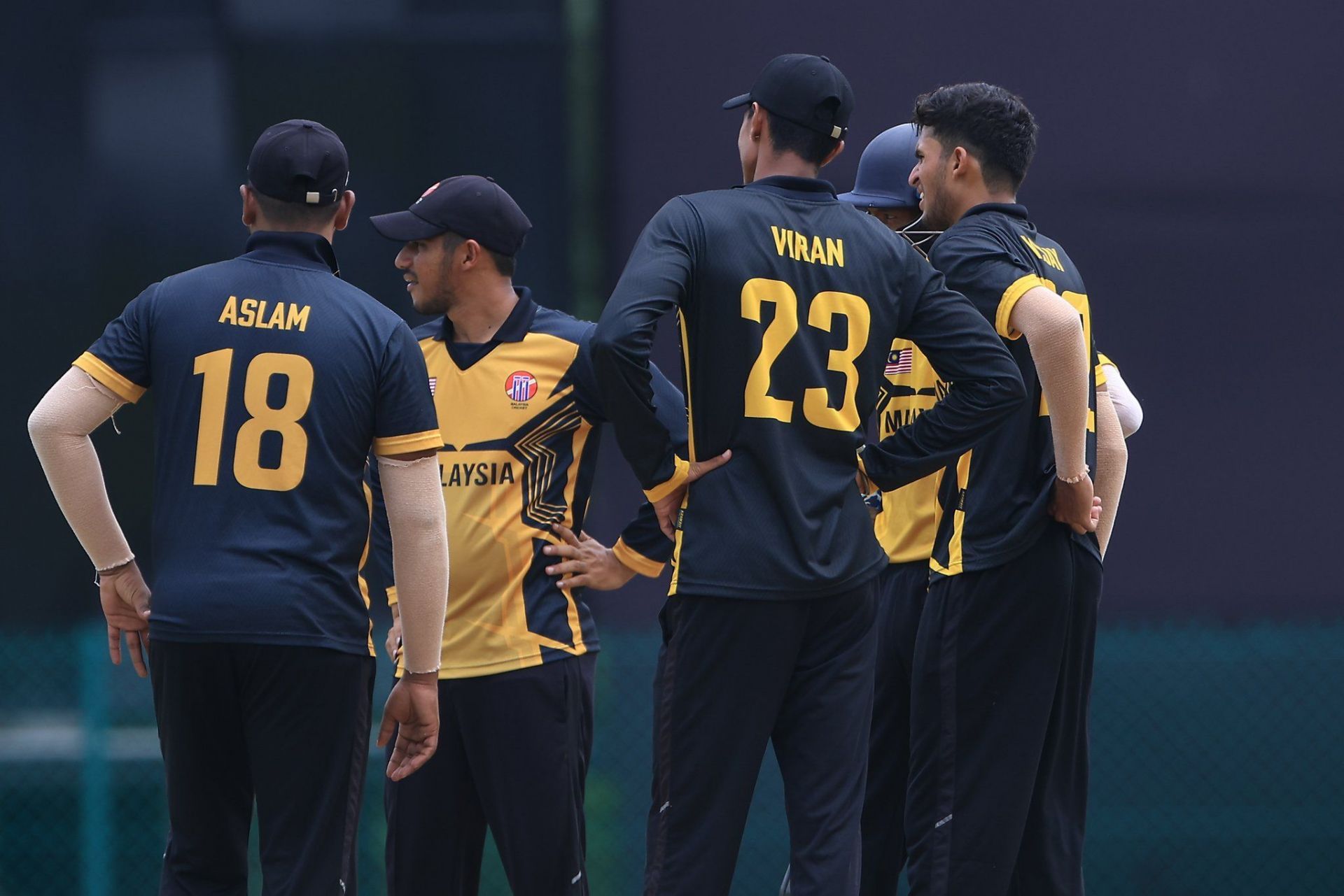 Malaysia Cricket team in action. Courtesy: Twitter 