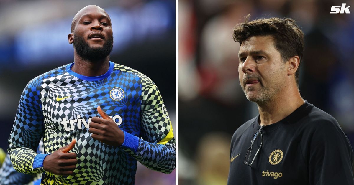 Chelsea striker Romelu Lukaku (left) and manager Mauricio Pochettino