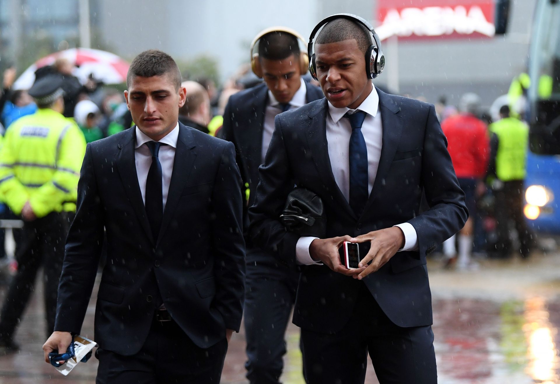 Kylian Mbappe (right) called Marco Verratti (left) an exceptional player..
