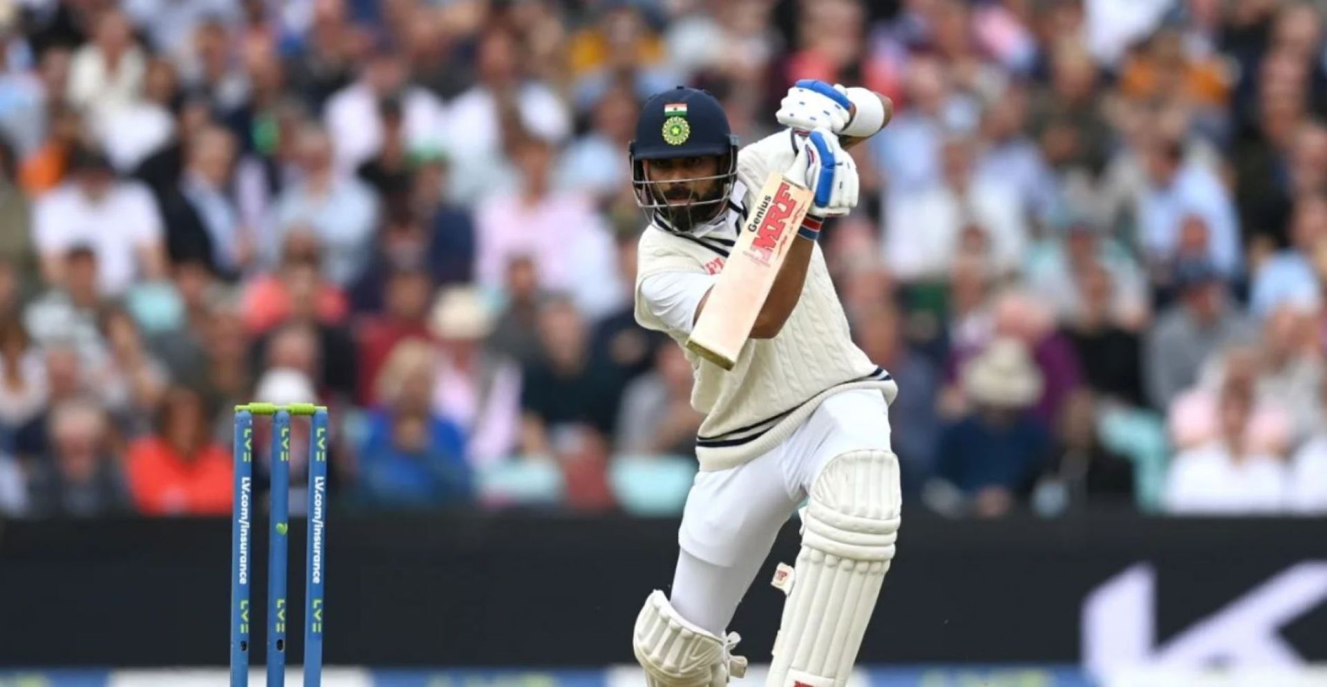 Virat Kohli reached the landmark in route to a crucial 50 