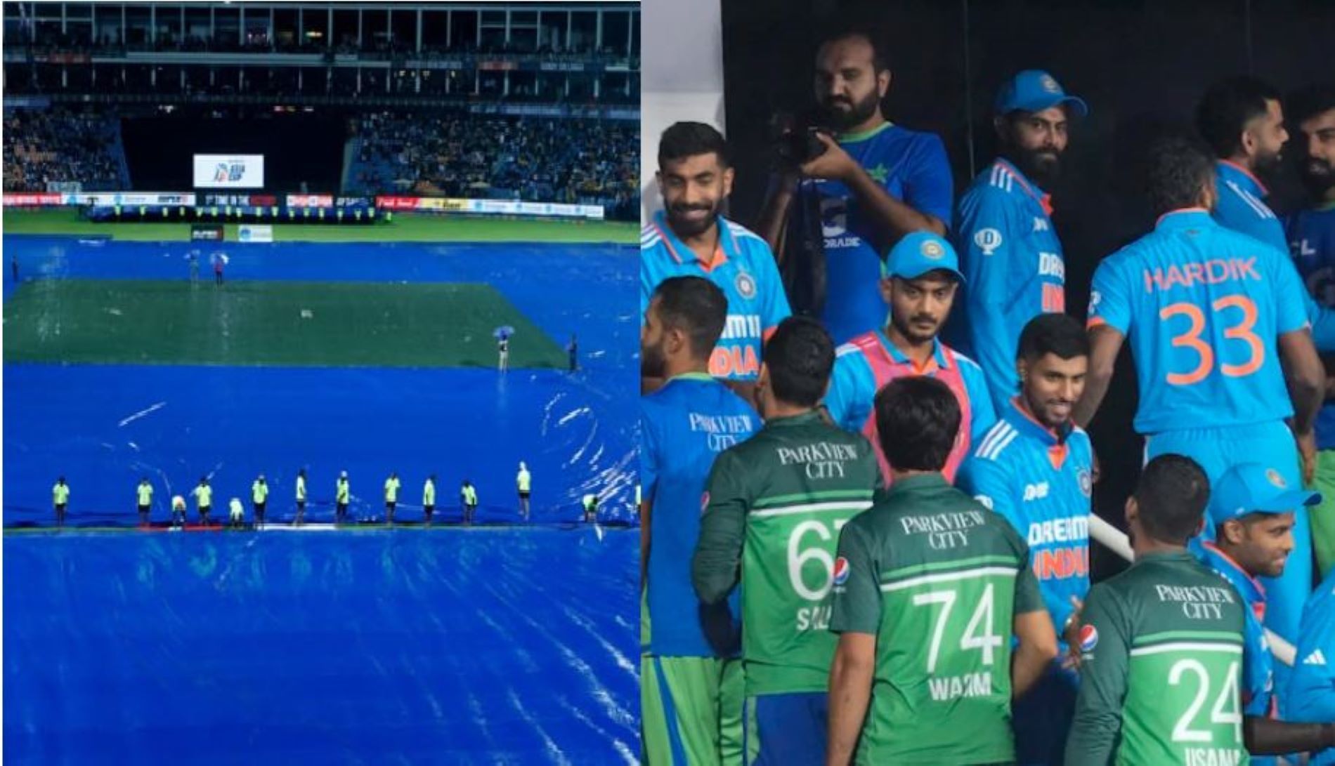 India and Pakistan shared a point each due to the washout