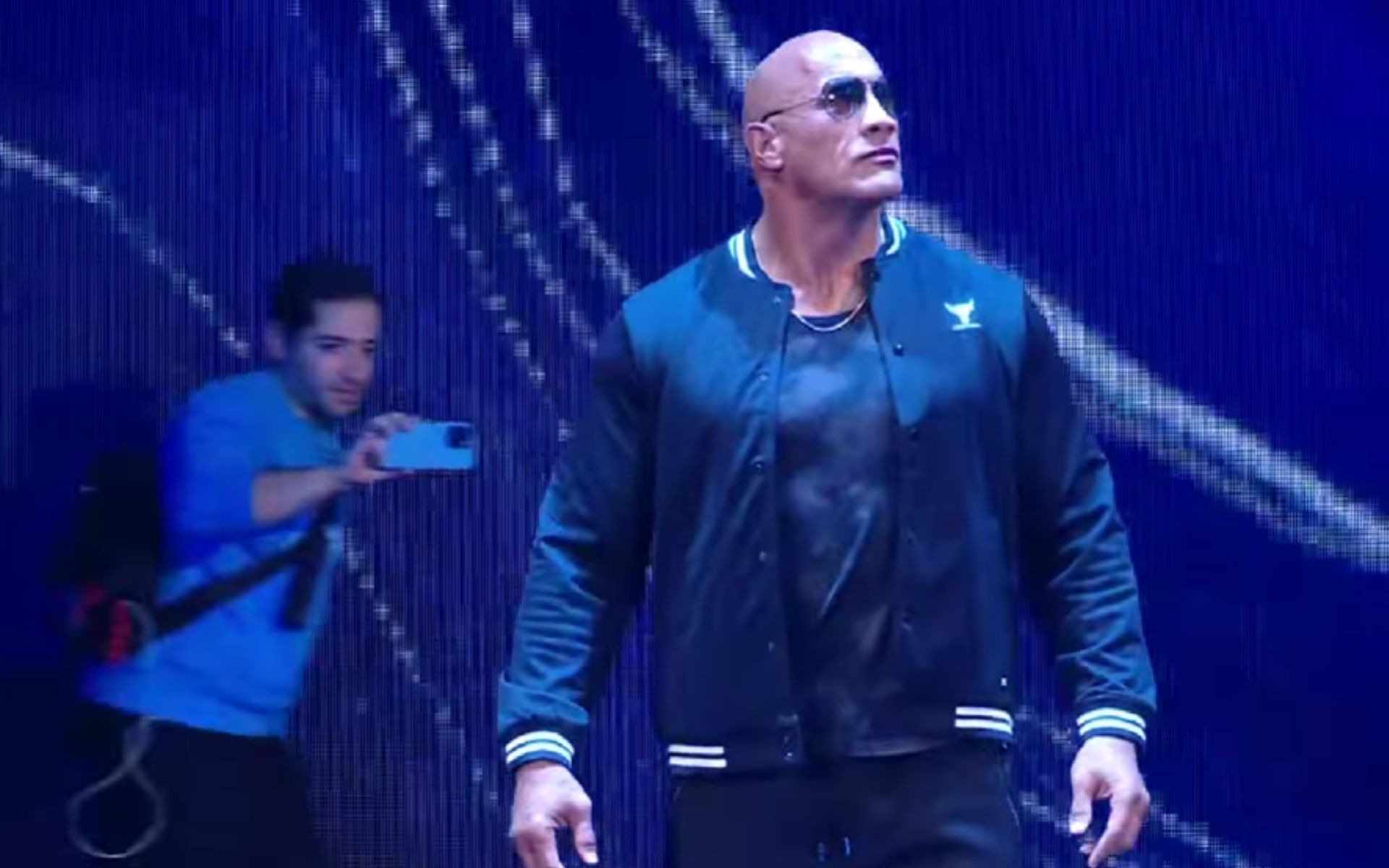 The Rock during his entrance on SmackDown last week 