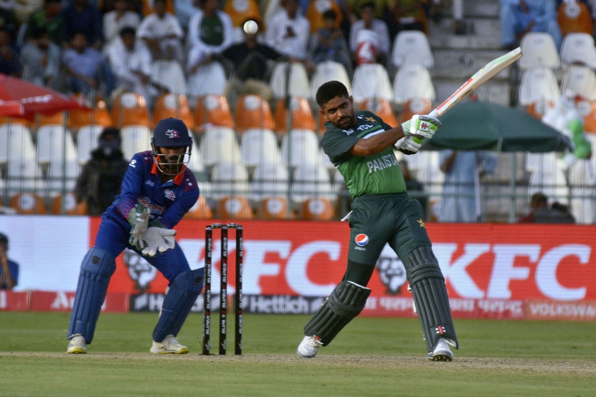 Babar Azam struck 151 off 131 balls versus Nepal. (Pic: AP)