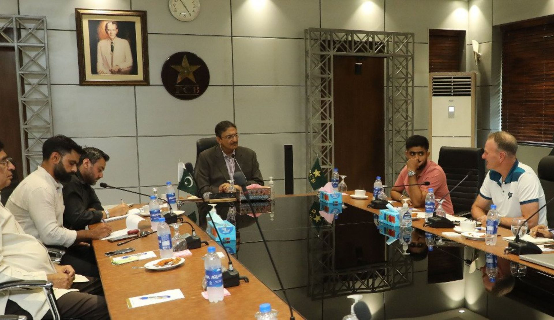 Mohammad Hafeez attended a meeting organized by PCB on Thursday. (PC: PCB))