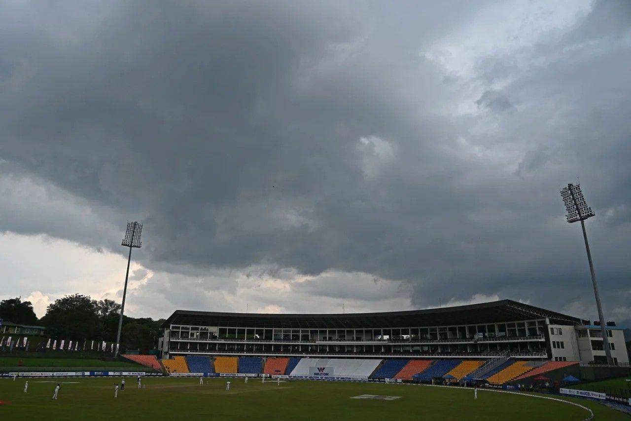 Dark cloud hovers at the Pallekele Stadium [Getty Images] Enter caption